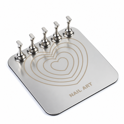 Nail Tip Practice & Display Stand – Plate with 5 Holders