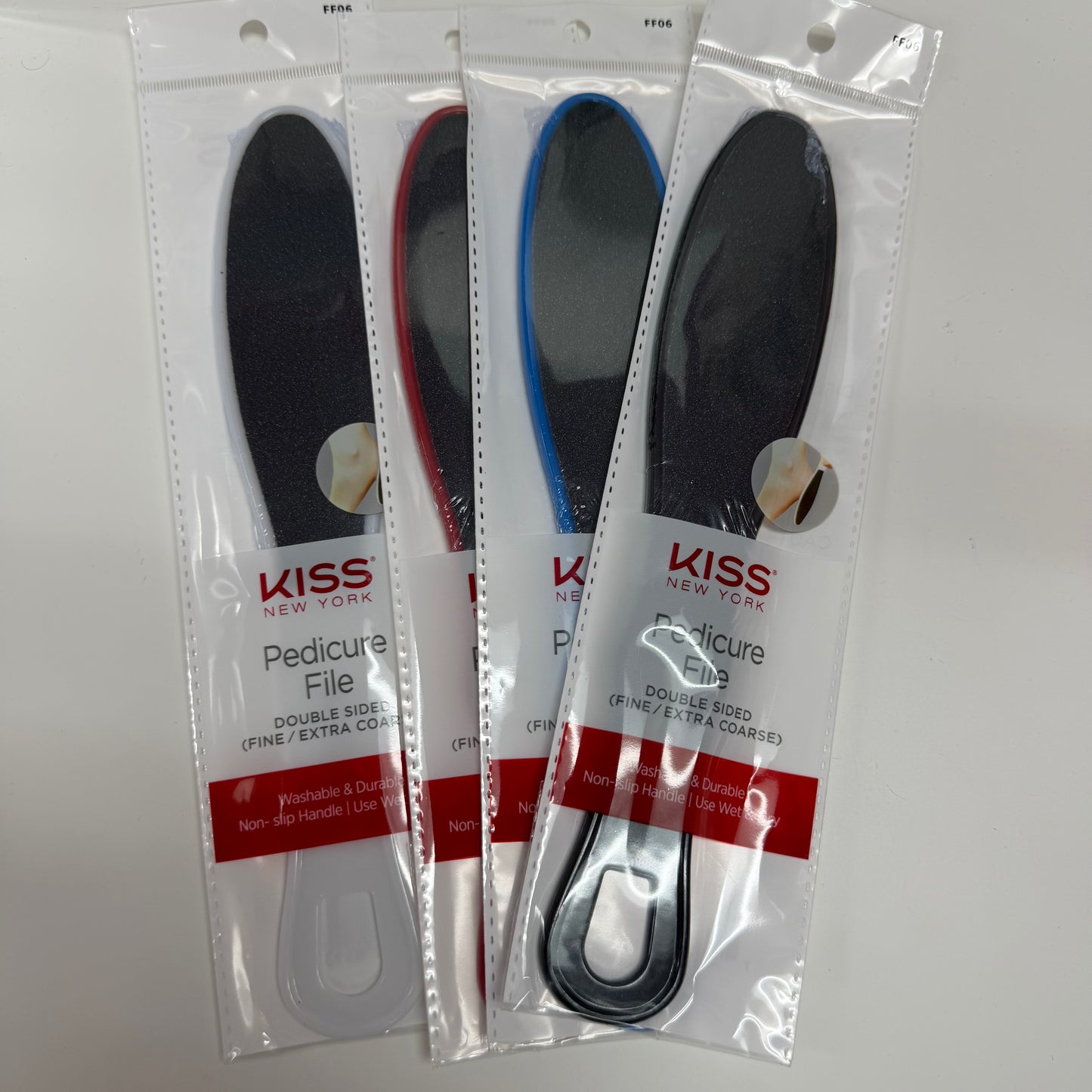 Pedicure file Double sided(fine/extra coarse)-kiss FF06