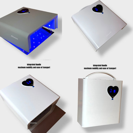 WHITE Heart Timer Nail UV LED Lamp –RECHARGEABLE