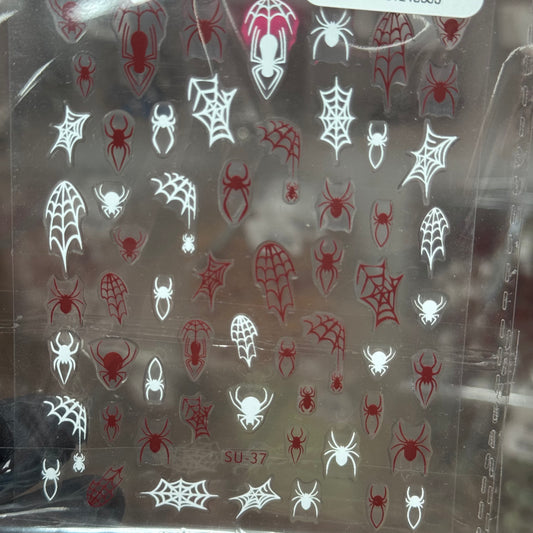 03- Spider Web Halloween Nail Stickers