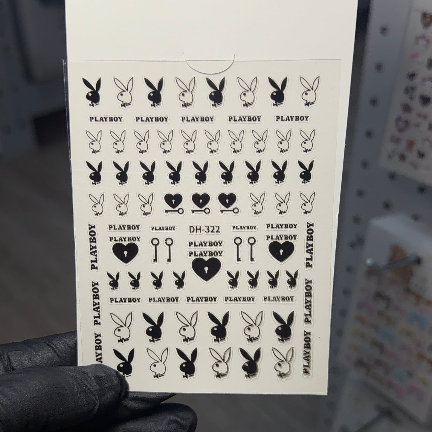 Bunny Logo Nail Stickers – Mini Icon Nail Art Decals | DH-322