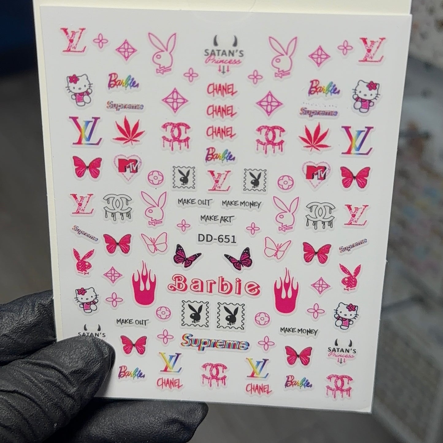 Mixed Designer Icon Nail Stickers – | DD-651