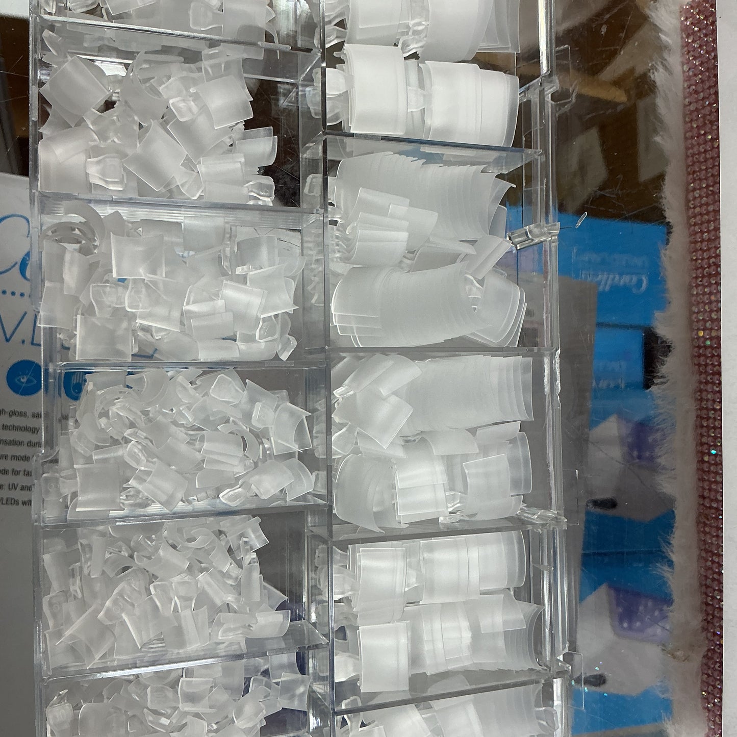 Half Cover Clear Toe Nail Tips – 600pcs Professional Pedicure Extension Tips