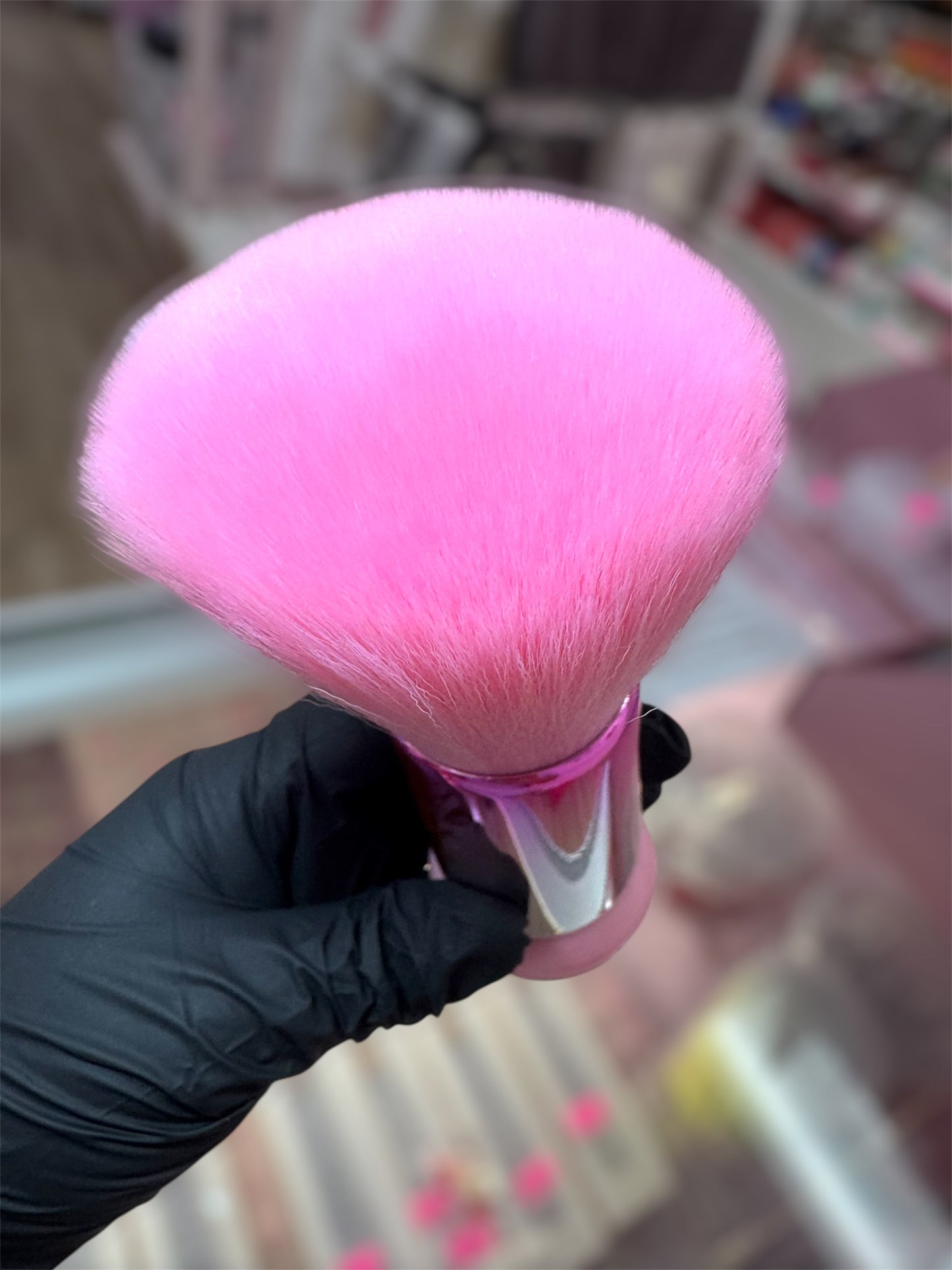 Pink Luxe Dusting Brush – Ultra Soft Nail Cleaning Brush