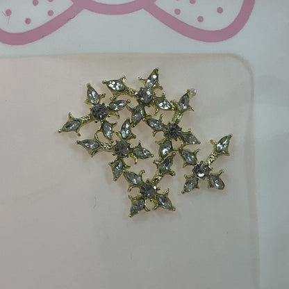 02 Gold Cross Nail Charms – (aprox 6 pcs)