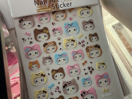 Kitty Cute Nail sticker |5D-0662