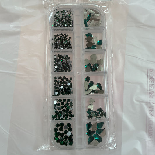 01 Green Rhinestone Box - High Quality Rhinestone box