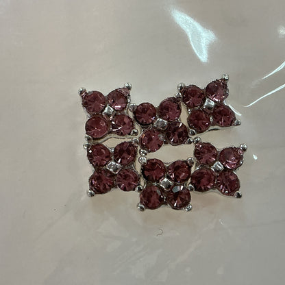 6 pcs Pink clover - Nail charms