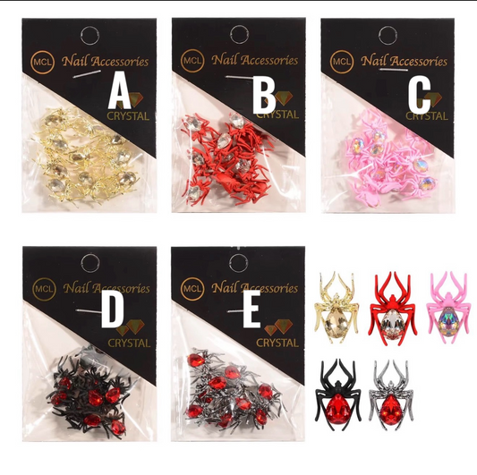 Chunky spider nail charms - Halloween