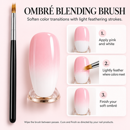 Ombré Nail Art Blending Brush – Black Handle