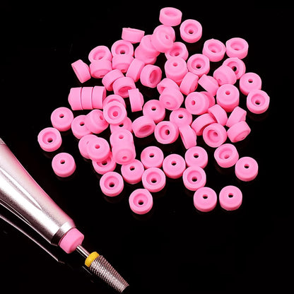 5pcs/bag Prevent Dust Nail Drill Protection Pink
Caps Silicone Dust Collector Stopper for Nail Drill Bit