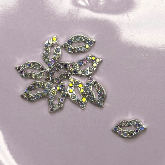 AB - Bling Kiss Lips Nail Charms – 10 Pcs Sparkly 3D Lip Decorations for Acrylic & Gel Nails - JTessentials