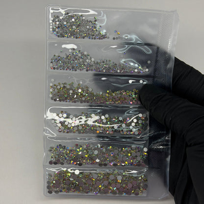 Ab rhinestone flat back- 6 grit pack of crystals for nail decoration - JTessentials