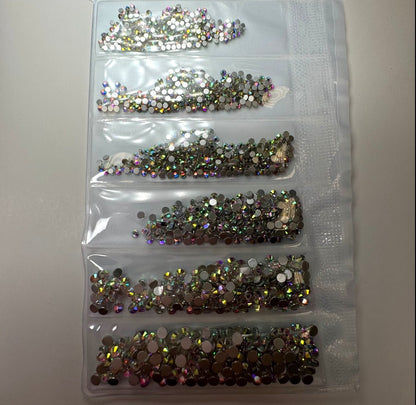 Ab rhinestone flat back - 6 grit pack of crystals for nail decoration - JTessentials