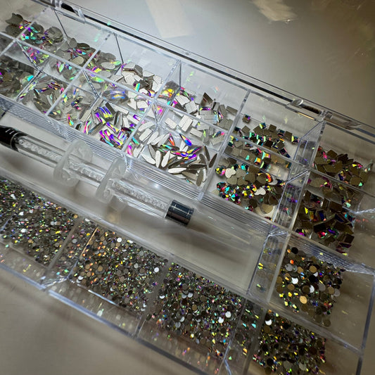 AB• Wax pen tool &High Luxury Crystal Box - Rhinestone box - JTessentials