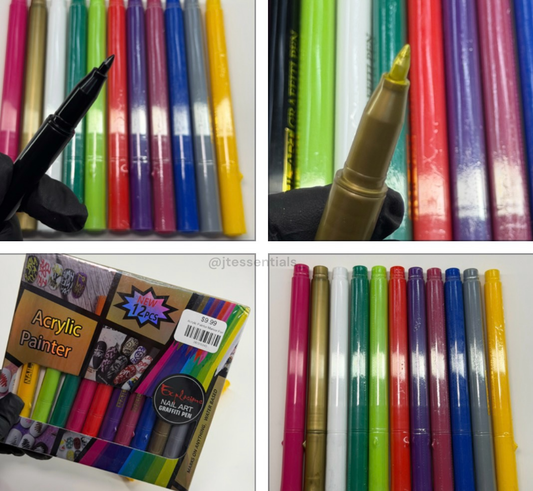 Acrylic Painter Marker Pens Set – Fine Tip Nail Art - JTessentials