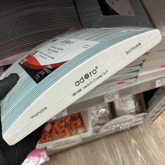 Adoro Nail Files 180/240– Professional Acrylic Nail File - JTessentials
