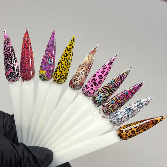 Animal Print Nail Foil Set – 10 Unique Styles for Trendy Nail Art - JTessentials