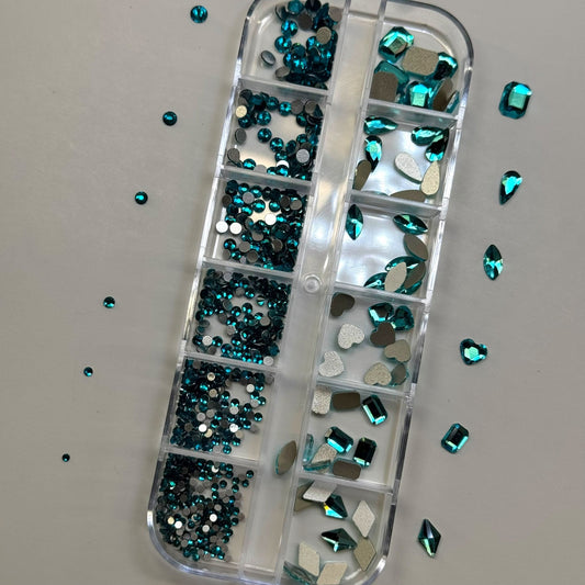 Baby Blue Rhinestone Box - High Quality Rhinestone box - JTessentials