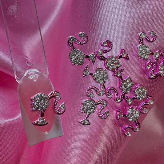 Barbie Bling Nail charm - hot pink - JTessentials