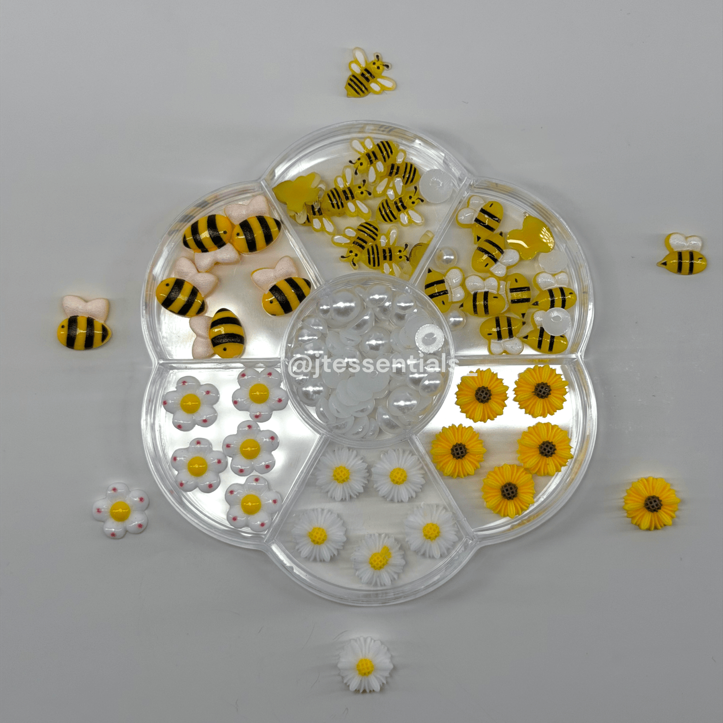 Bee & Flower Nail Charm Kit – Mixed Nail Art Set - JTessentials