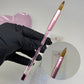 Beginner - Friendly Kolinsky Pink Acrylic Nail Brush - Perfect for Acrylic Applications - JTessentials