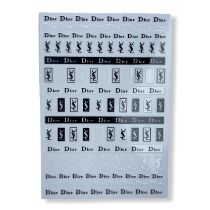 Black and white famous brands sticker - JTessentials