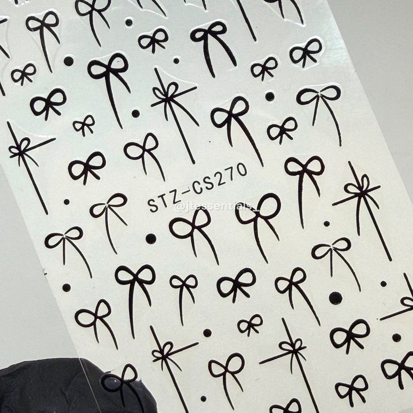 Black Bow Nail Stickers |CS270 - JTessentials