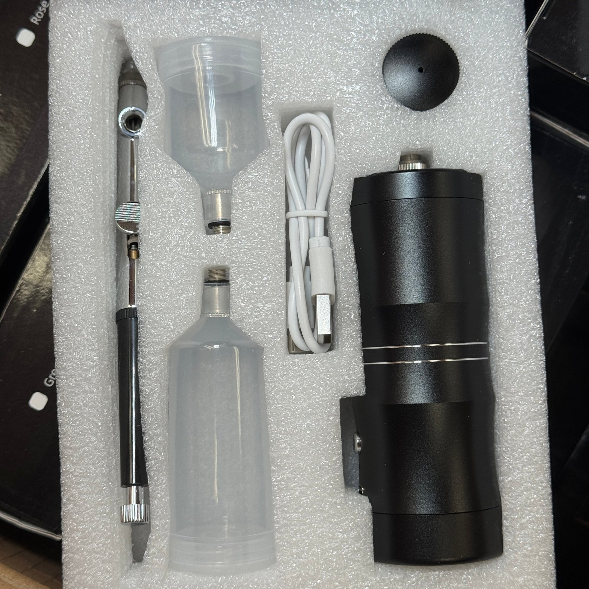 Black Cordless Airbrush Machine – Nail Art Air Compressor - JTessentials