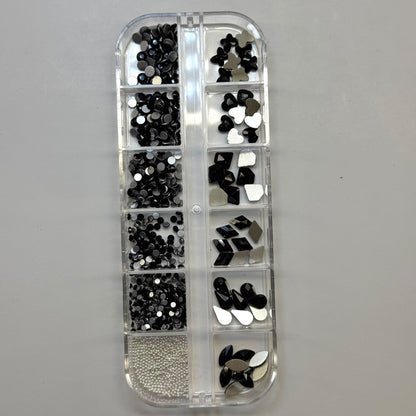 Black flat back Rhinestone Box - High Quality Rhinestone box - JTessentials