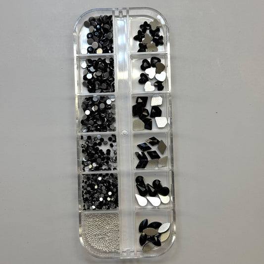Black flat back Rhinestone Box - High Quality Rhinestone box - JTessentials