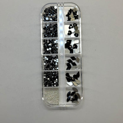 Black flat back Rhinestone Box - High Quality Rhinestone box - JTessentials
