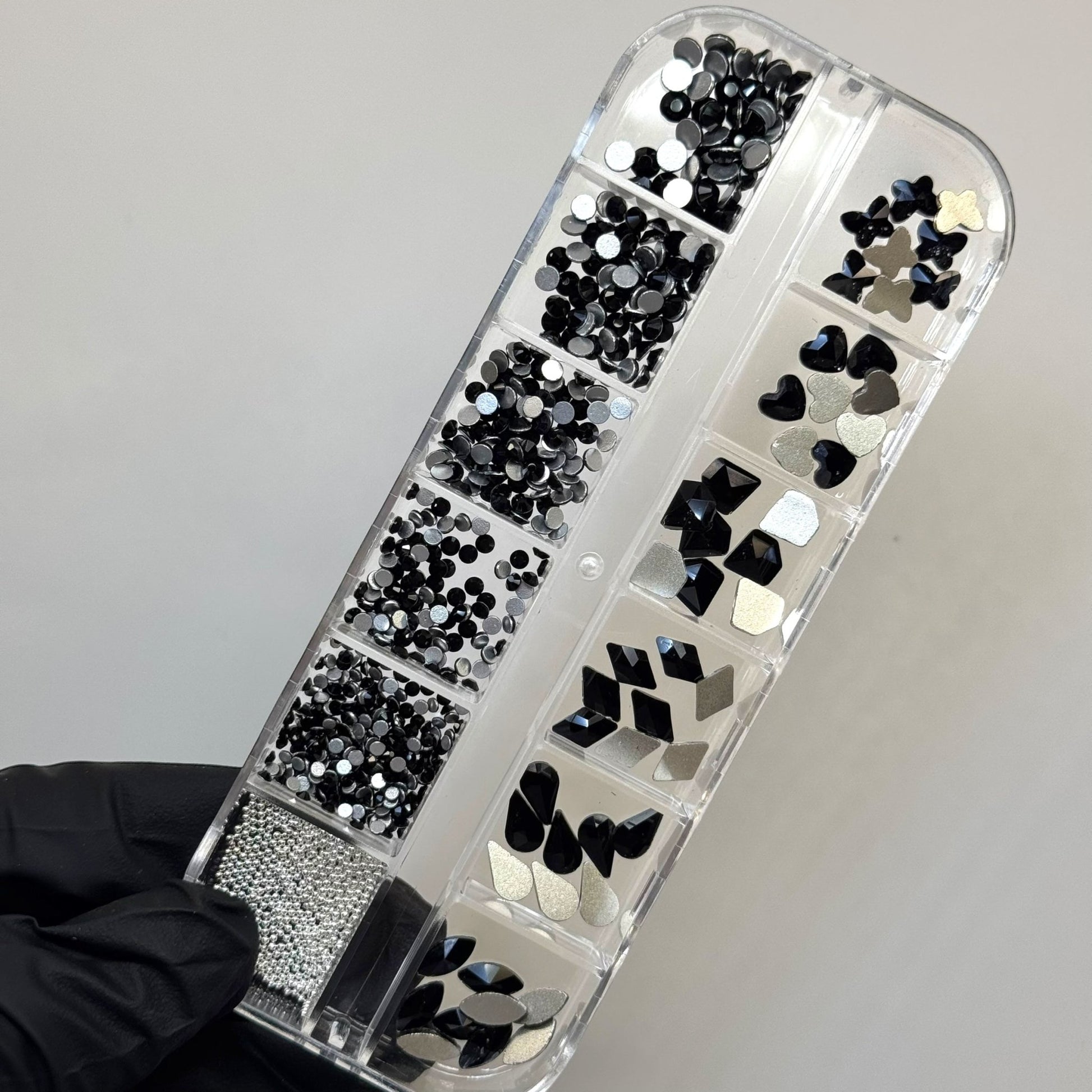 Black flat back Rhinestone Box - High Quality Rhinestone box - JTessentials