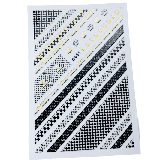 Black & Gold Lv D051 Sticker - JTessentials