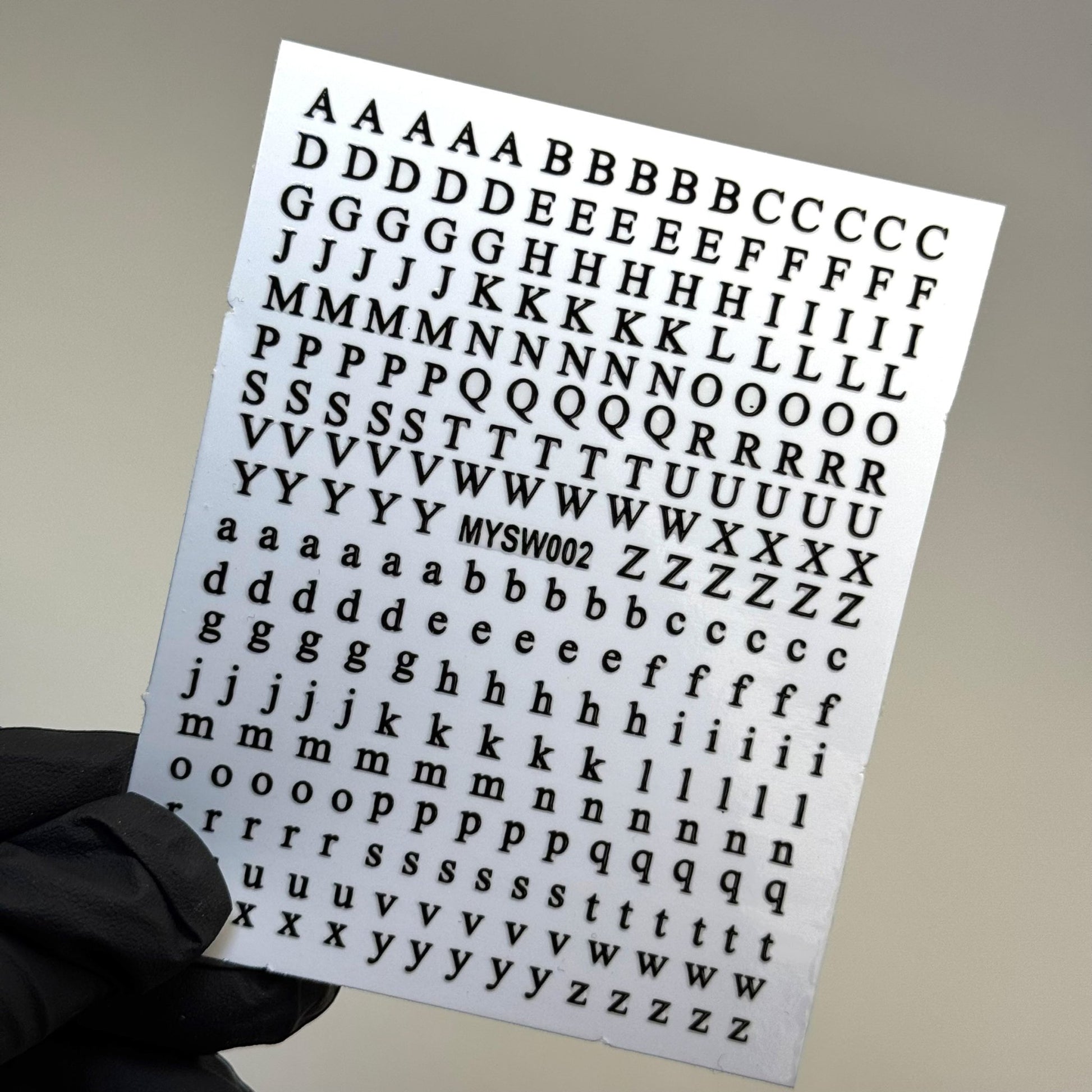Black Letter Nail Stickers - Alphabet Nail Decals for Custom Nail Art - JTessentials