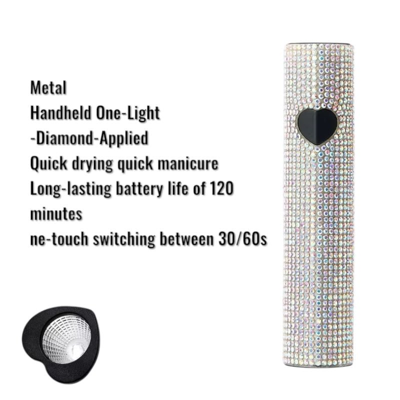 Bling Heart - Shaped Handheld UV LED Nail Lamp - JTessentials