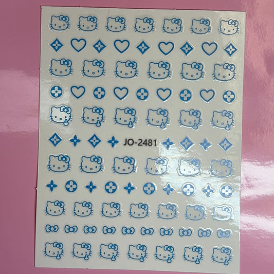 Blue HK - Nail sticker - JTessentials