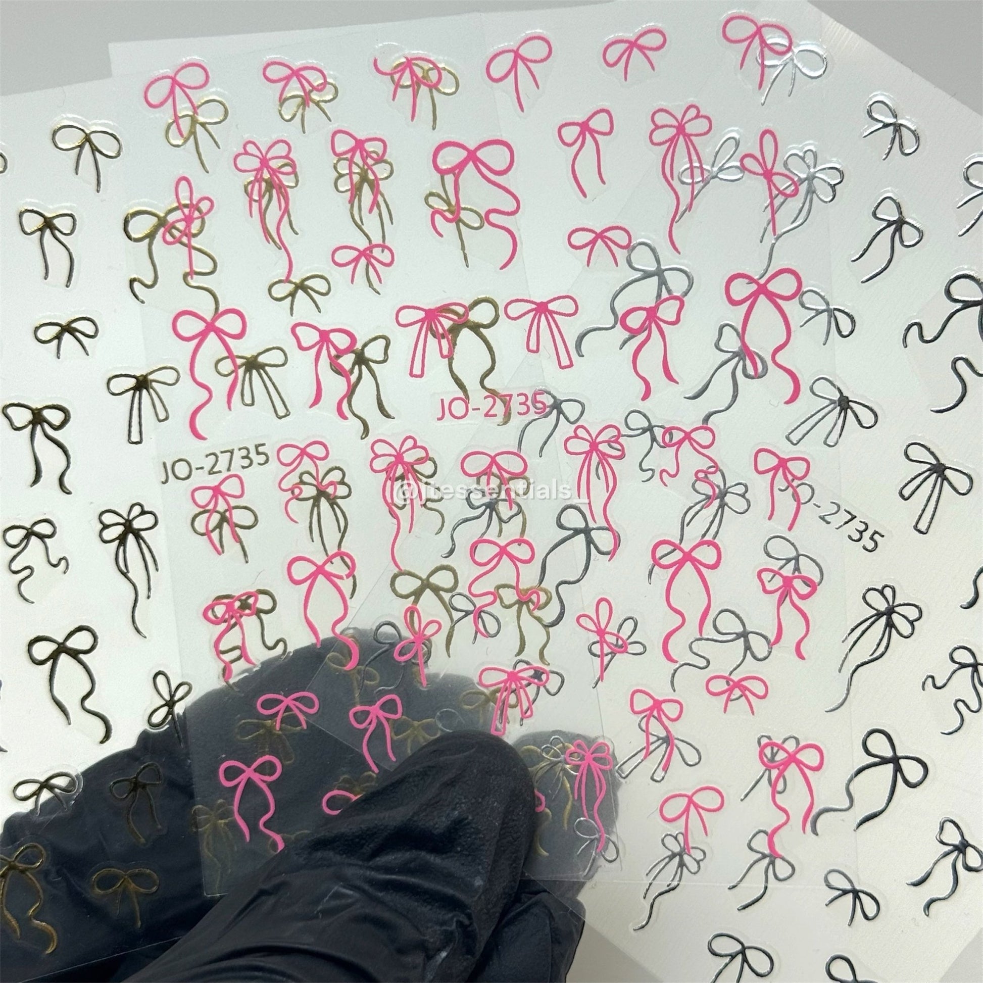 Bow Line Nail Stickers | Minimal Ribbon 2735 - JTessentials