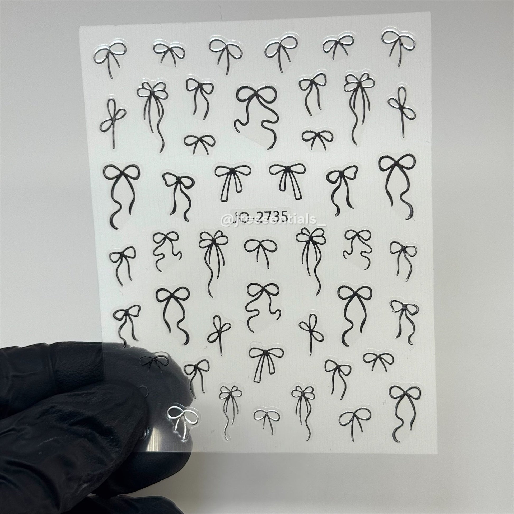 Bow Line Nail Stickers | Minimal Ribbon 2735 - JTessentials