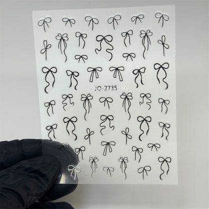 Bow Line Nail Stickers | Minimal Ribbon 2735 - JTessentials