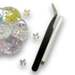 Bow Nail Charm Mix Box - 6 Glossy Colors with Wax Pen & Tweezer Set - JTessentials