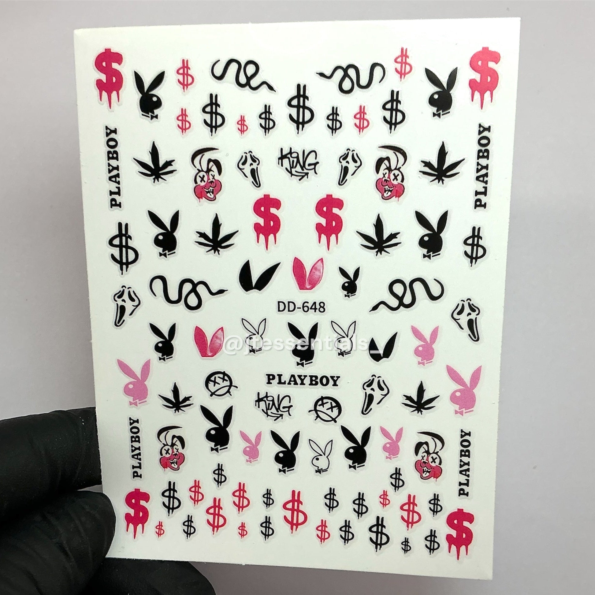Bunny & Dollar sign Nail Stickers – Mini Icon Decal | DD-648 - JTessentials