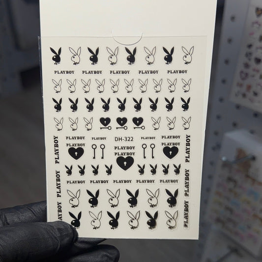 Bunny Logo Nail Stickers – Mini Icon Nail Art Decals | DH-322 - JTessentials
