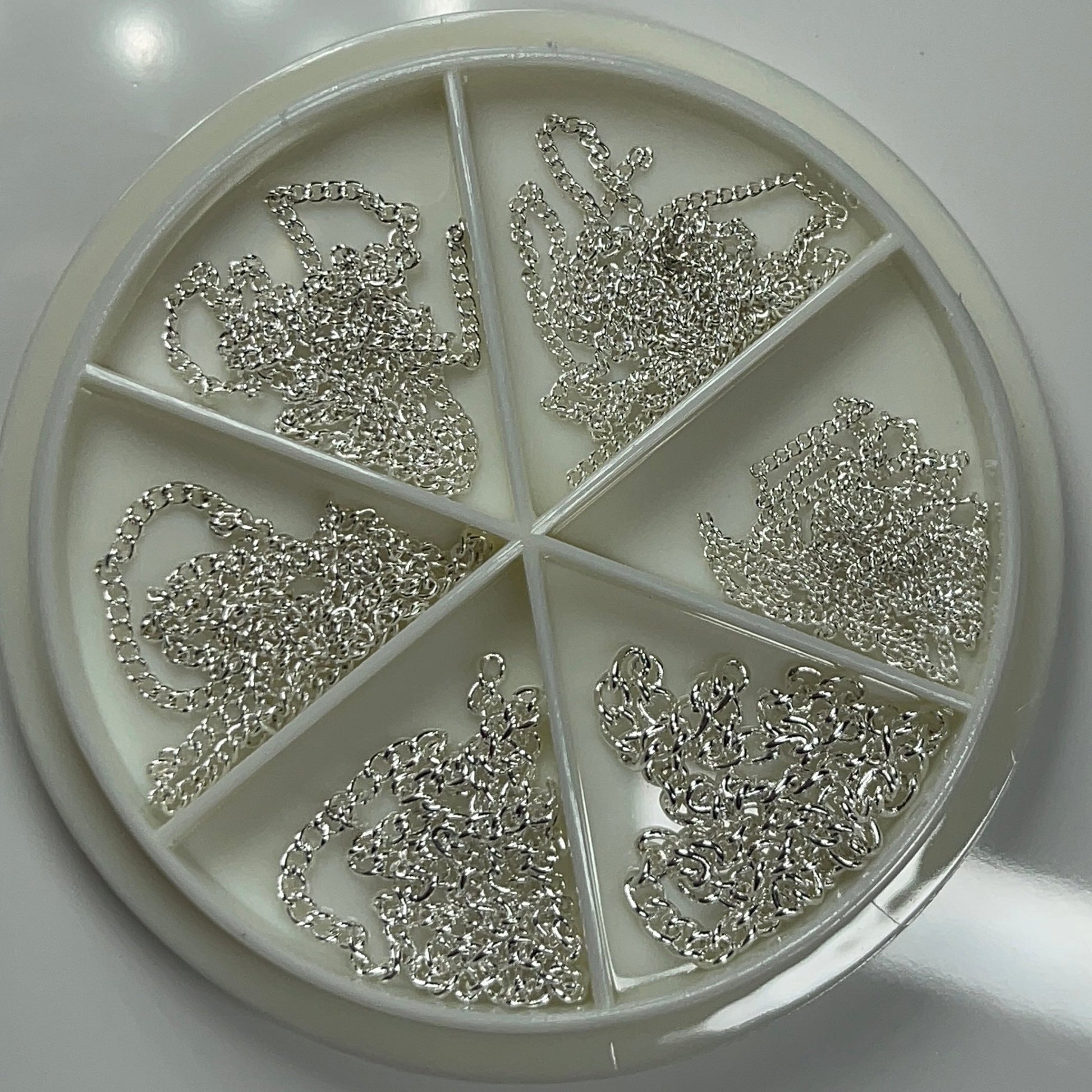 Chain wheel nail decoration SILVER - JTessentials