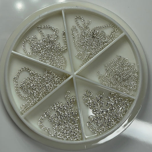 Chain wheel nail decoration SILVER - JTessentials