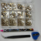 Champagne Mixed Shape Flatback Nail Rhinestone Set - JTessentials