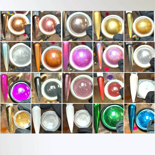 Chrome Nail Powder Collection – 20+ Shades | Professional Mirror Finish - JTessentials