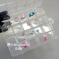 Clear Empty Nail Charm Organizer Box 5x6.5 in – 20 Grid Storage Case for Nail Art Accessories - JTessentials