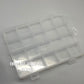 Clear Empty Nail Charm Organizer Box 5x6.5 in – 20 Grid Storage Case for Nail Art Accessories - JTessentials