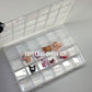Clear Empty Nail Charm Organizer Box 5x7.5 in – 28 Grid Storage Case for Nail Art Accessories - JTessentials